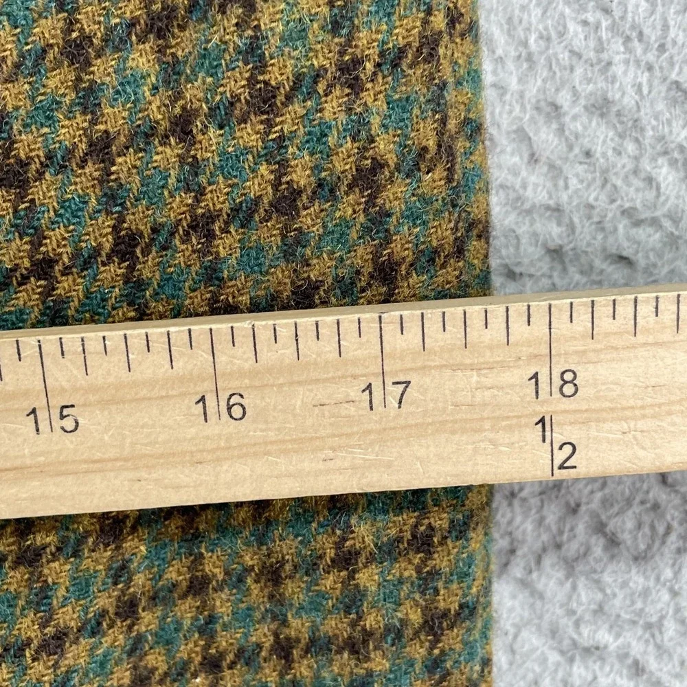 VTG 70s Custom Wool Trouser 29x23* Crop Bespoke Houndstooth Hunt Academia Dapper